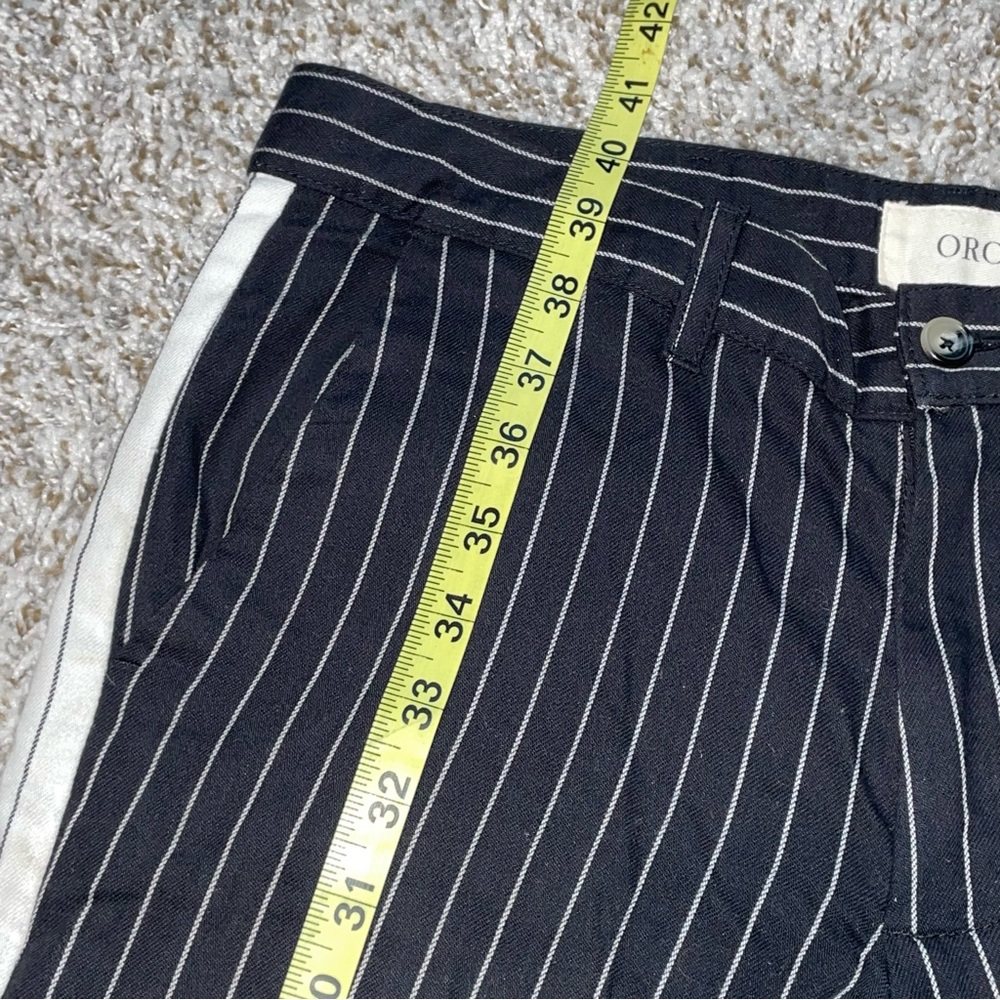 ORO LOS ANGELES Tailored Black & White Striped Pants Size 30 - Picture 9 of 9